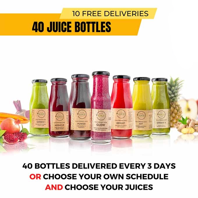 40 Juice bottles with 10 deliveries EGA