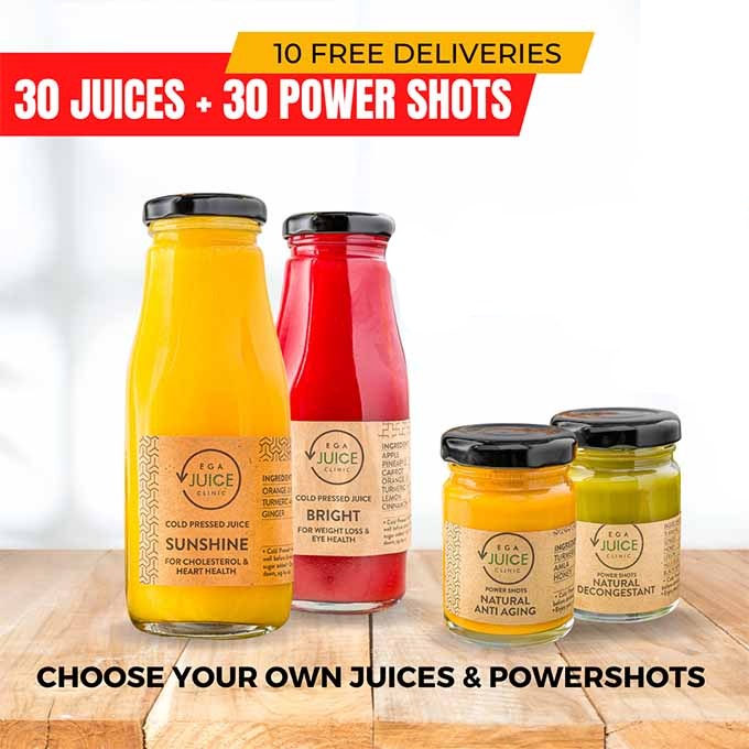 Home Delivery 30 power shots and 30 juices