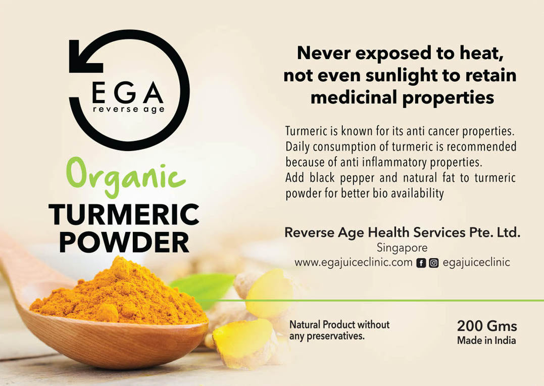 Organic Hand Processed Turmeric Powder for Cooking- 200 gms